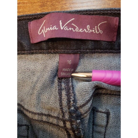 Gloria Vanderbilt Amanda Women's Jeans Size 16 Short Blue Slimming Tapered Leg - Picture 4 of 6